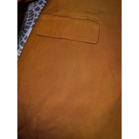 Walter Baker Jacket Womens M Kira Linen Oversized Long Blazer Yellow Preppy New - Picture 5 of 13